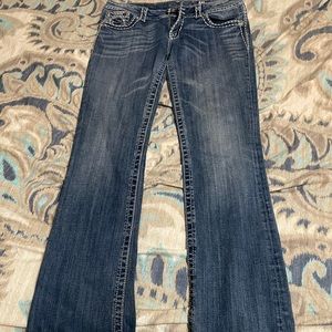 Miss me jeans, slightly used/worn cuff.